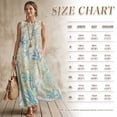 thumbnail image 7 of Xoenoiee Starfish Coral Print Women's Linen-Like Maxi Dress 2026 Summer Beach Vacation Boho Dress Loose Scoop Neck Long Sundresses Loose Sleeveless Tank Dress with Pockets, Size M, 7 of 7