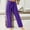 Purple pants for women, variant on Usmixi Womens Wide Leg Trousers Casual Plus Size Solid Lightweight Straight Long Pants Drawstring Elastic Waist Summer Leisure Wear Pants with Pocket Black m