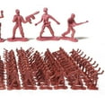 thumbnail image 2 of 100-Piece Action Figures Set, Toy Soldier Playset Party Display - Red, 4.5cm, 2 of 7
