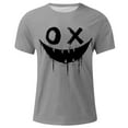 thumbnail image 4 of T-shirts for Men Printed Short Sleeve Casual Round Neck T-shirt Top Gray XXXXL Mens Tops, 4 of 4