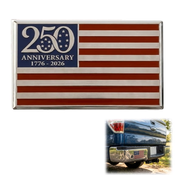 Metal Emblem, 1776-2026 Patriotic 3D Metal Car Decal Magnet for Truck SUV RV Vehicle Decor.