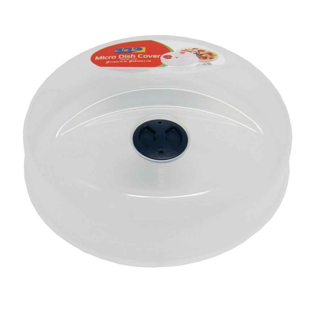 Click Plastic Microwave Plate Cover With Cooling Vent Clear 12x3