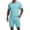Light Blue-A#37041BB, variant on Mens Summer Track Suits 2 Piece Casual Summer Short Sleeve Sweatsuits Sets Casual Beach Shorts Sets Navy S