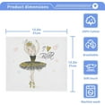 thumbnail image 3 of GZHJMY Beautiful Lovely Ballerina Girl Wash Cloths 4 Pcs Small Cotton Wash Towels for Bathroom, 3 of 6