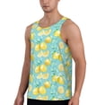 thumbnail image 2 of Easygdp Yellow Lemon Men's Tank Top, Sleeveless Muscle T Shirts, Breathable, Quick-Dry, Loose for Gym, Running, Fitness - 3X-Large, 2 of 9