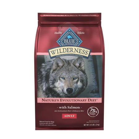 UPC: 0840243148707 | Blue Buffalo Wilderness High Protein Natural Adult Dry Dog Food plus Wholesome Grains Salmon 4.5 lb bag