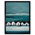 thumbnail image 1 of Row Of White Fisherman Cottages Isle Of Jura Art Print Framed Poster Wall Decor 12x16 inch, 1 of 5