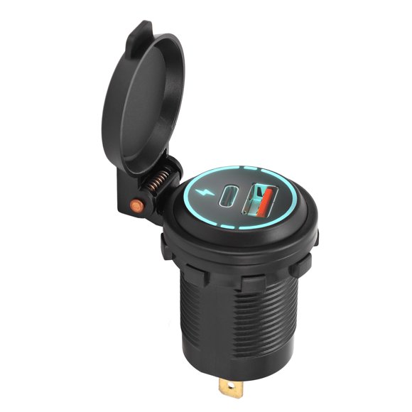 USB Port Socket, Fast Charging USB PD Type C QC 3.0 IP66 Waterproof for UTV