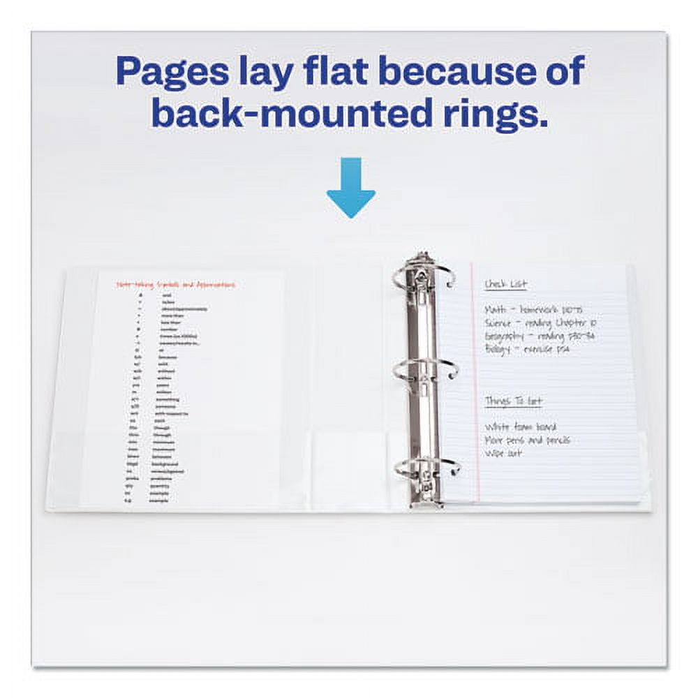 "Economy View Binder With Round Rings , 3 Rings, 2"" Capacity, 11 X 8.5, White, (5731) | Bundle of 5"