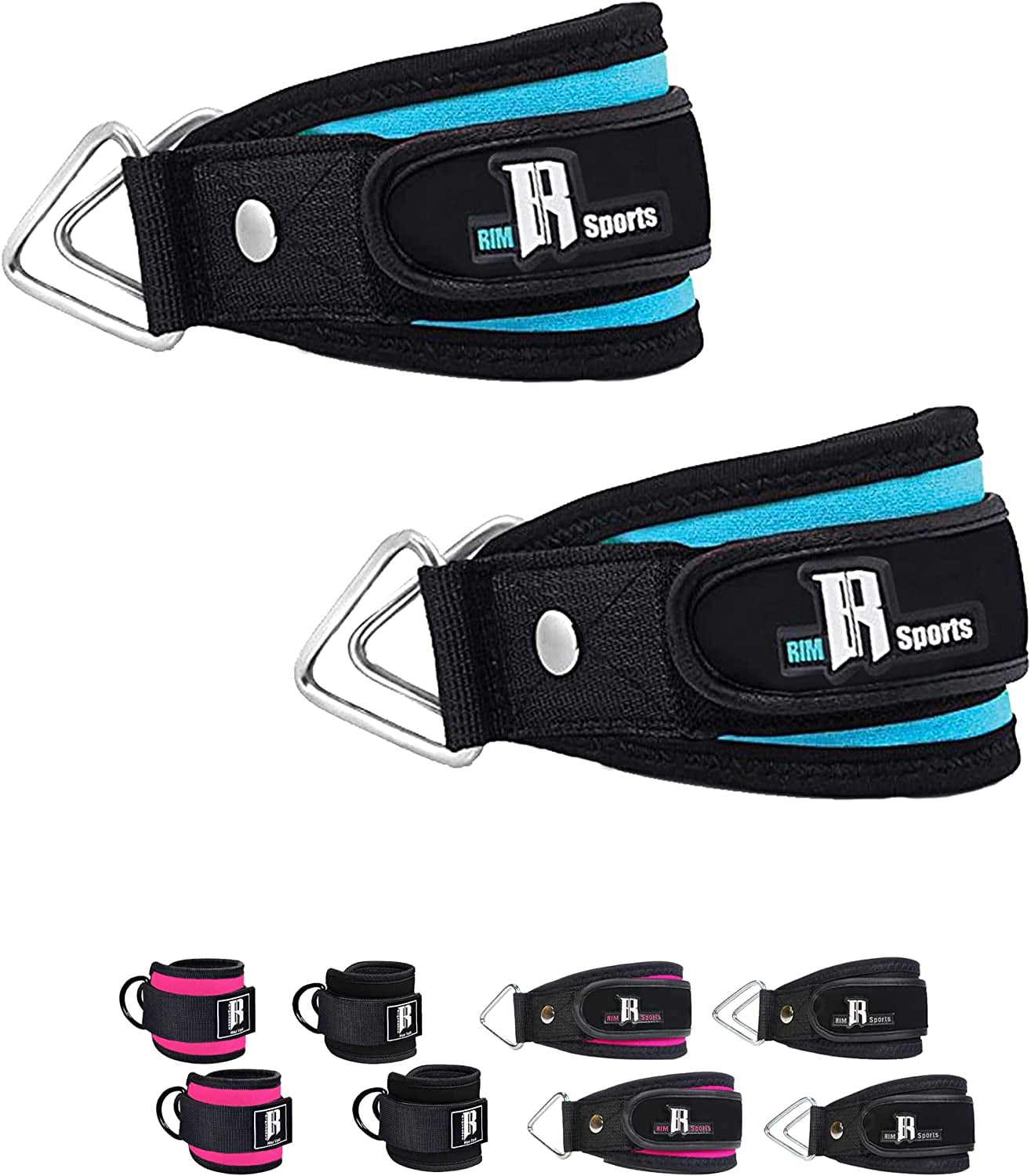 RIMSports Ankle Straps for Cable Machines and Cuffs for Weightlifting
