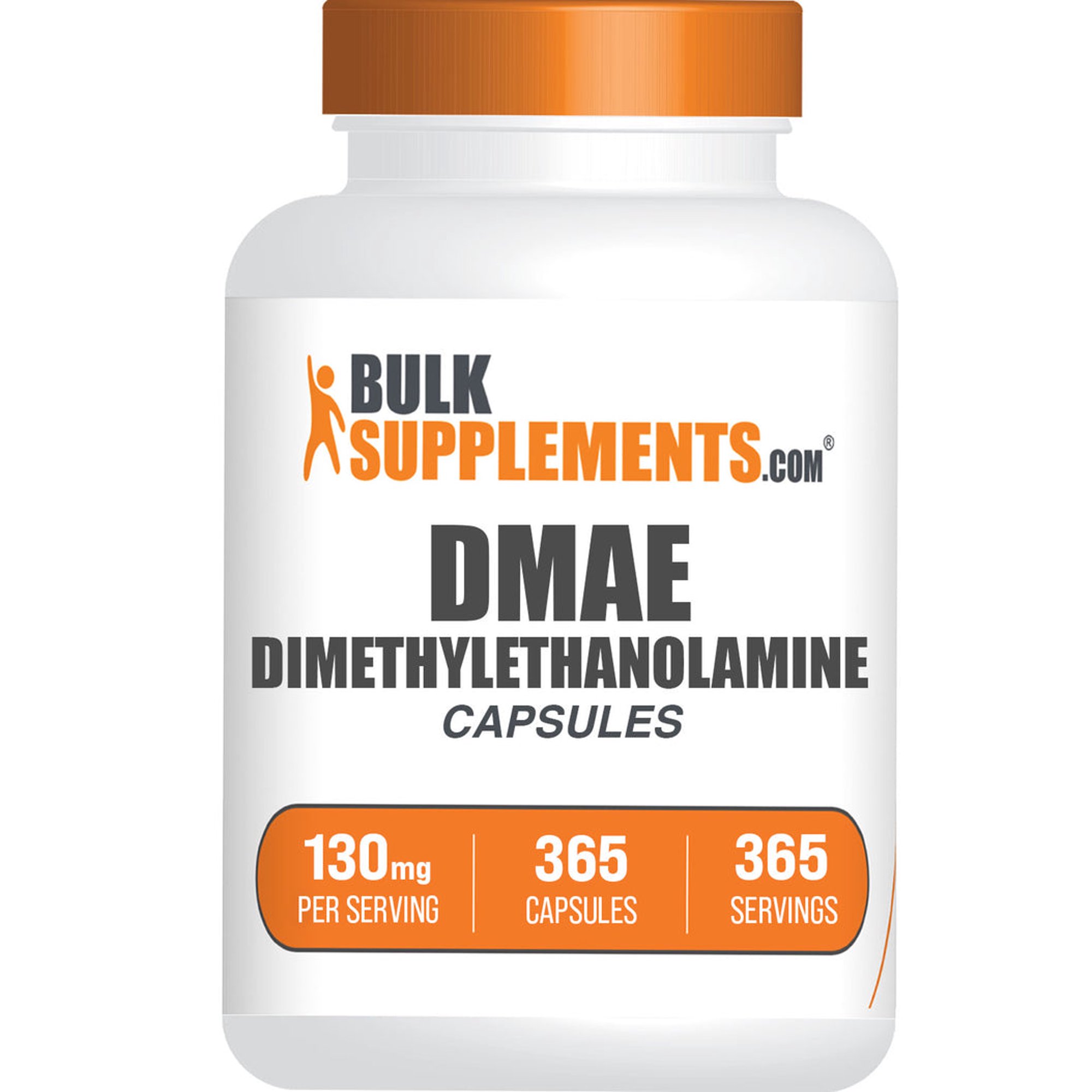 BulkSupplements DMAE Bitartrate Capsules - 135mg of DMAE per Serving (365 Capsules - 365 Servings)