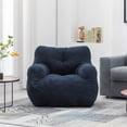 thumbnail image 3 of Bean Bag Chairs, Soft Tufted Foam Bean Bag Chair with Teddy Fabric for Adults and Kids, Comfy Lazy Sofa for Living Room, Bedroom, 3 of 9