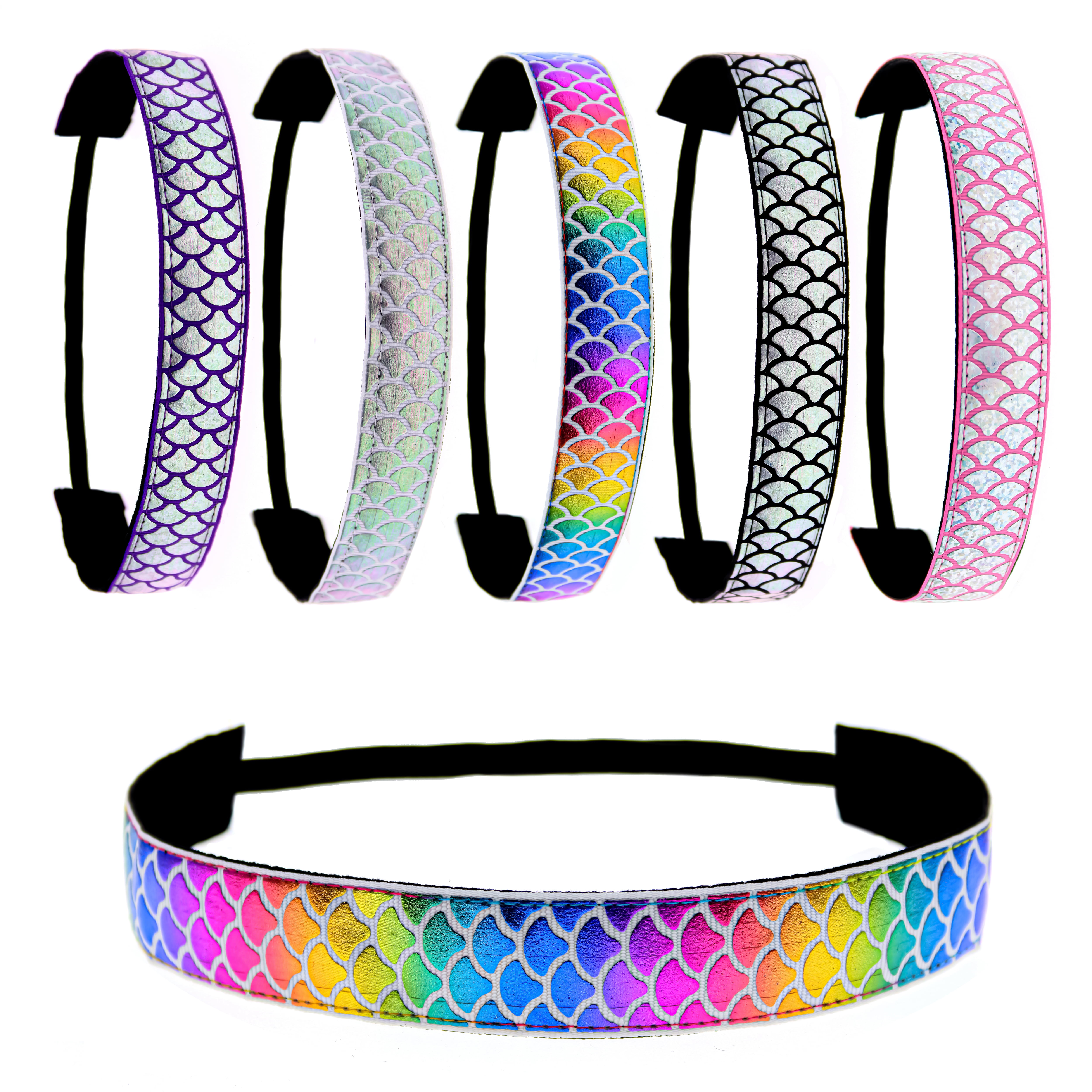 6 PCs Mermaid Headbands for Girls - Adjustable Hairbands - Cute Hair Accessories