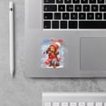 thumbnail image 2 of Hello Winter Dachshund Smiling in Red Scarf Hat Welcome Christmas Cutout Transfer Sticker Wiener Dog Lover Gifts Idea Transparent Decal Art Decor - 00017, 2 of 5