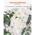 thumbnail image 4 of Kit de flores con forma de arco para bodas, color blanco artificial, VEVOR, con cortinas, 4 of 9