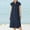 Blue, variant on Dpytoraw Womens Button Up Shirt Dress Cotton Dress Summer Long Dresses With Pockets
