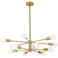 thumbnail image 3 of ZXNYH 6-Light Modern Sputnik Chandelier, Mid Century Black Gold Ceiling Chandeliers,E26 Base,Branch Height Adjustable Pendant Lighting Fixture for Kitchen Island Dining Room Living Room Bedroom, 3 of 8