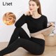 thumbnail image 5 of Guardurnaity Ropa interior térmica para mujer, ropa interior térmica gruesa para invierno, para clima frío, elástica, parte inferior larga, conjuntos de Pijama Negro/Conjunto/L Guardurnaity AP013086-01B, 5 of 6