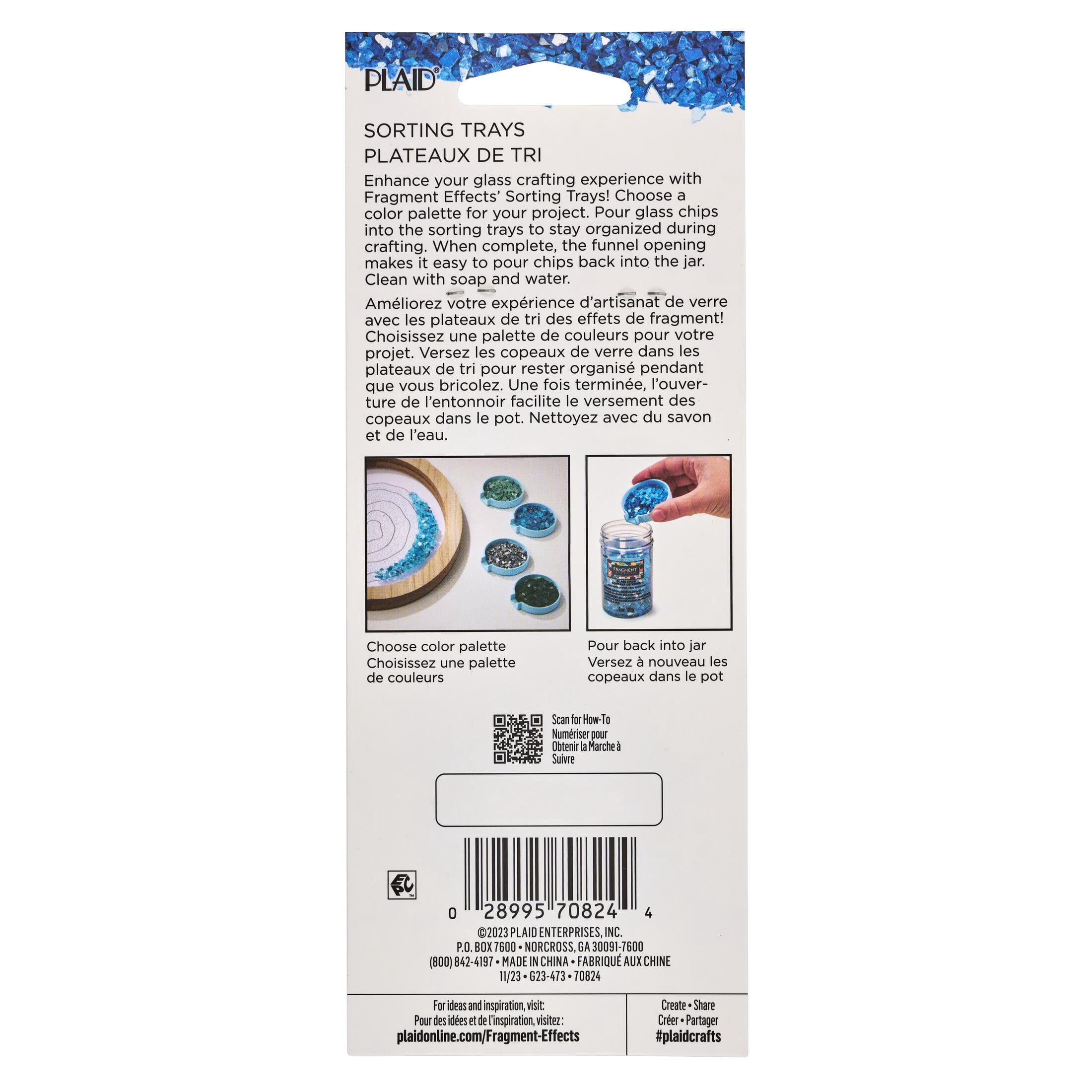 Plaid Fragment Effects Sorting Trays, 4 Piece