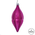 thumbnail image 3 of Vickerman 10" Fuchsia Candy Glitter Shuttle Christmas Ornament, Pack of 2, 3 of 3