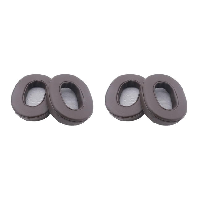 ZheElen Coussinets d'Oreille Écouteurs Coussin en Cuir Protection Auditive Pièces de Réparation Remplacement pour MDR-1A 1ADAC Marron 2Ensemble