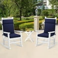 thumbnail image 5 of Outdoor Chair Cushions, Patio Furniture Cushions, Rocking Chair Cushions Waterproof, 21" x 20", Outdoor Seat Cushions with Straps for Chair Set of 2, 5 of 7