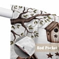 thumbnail image 4 of Sweet Home Swag Curtains for Kitchen/Bedroom/Living Room, Western Stars Bird Houses White Wood Plank Scalloped Curtains 63 Inch Long, Window Swag Topper Curtains Valances 2 Panels Set 36"x63", 4 of 8