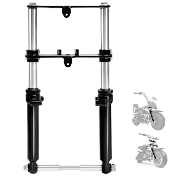 Mini Bike Front Fork Suspension Universal Shock Absorber Set Pit Bike Shock Forks Frame Upgrades Assembly for Mini Dirt Bike Motorcycle Minibike,Black
