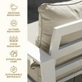 thumbnail image 4 of Textured Solid Almond Deep Seating Cushion Set, 4 of 8