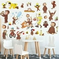 thumbnail image 4 of 50 PCS For Curious George Theme Wall Stickers,4 Sheets 17x9 inch Removable PVC Decals,DIY Wall Decor for Boys and Girls Bedroom Playroom Living Room, 4 of 5