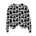 thumbnail image 4 of Xudanell Sweatshirt for Women Halloween Graphic Printing Crewneck Tops Fall Shirts Long Sleeve Sweaters for Womens Tops Grey S, 4 of 4