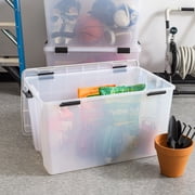 IRIS 156 Qt Storage Box with Gasket Seal Lid- Heavy Duty Moving Containers with Tight Latch, 3Pk