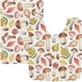 thumbnail image 4 of SKYSONIC Toilet Bathroom Rugs Sets 2 Piece, Watercolor Mushrooms Soft Absorbent Fluffy Toilet Mat Set Non-Slip Rubber Backing Bath Mats for Bathroom,16"x24"+20"x24", 4 of 7