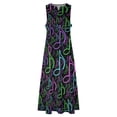 thumbnail image 4 of Robe de Musique Colorée Été Huit Notes Impression Aléatoire Mode Coréenne Robes Longues Décontractées Robe Maxi de Fête Cadeau d'Anniversaire, 4 of 5