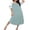 Light Green, variant on Nightgowns for Women Cotton Long Night Gowns Plus Size Moo Moos Short Sleeve House Dress Soft Sleep Shirts