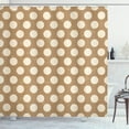 thumbnail image 1 of Ambesonne Tan Shower Curtain, Big Polka Dots Grungy Old, 69"Wx84"L, Tan Cream, 1 of 3