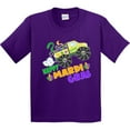 thumbnail image 3 of Inktastic Happy Mardi Gras Monster Truck with Beads Youth T-Shirt, 3 of 5