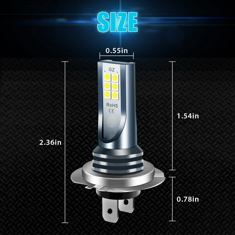 2PCS H4 LED Headlight Bulb Kit High-Low Beam Super Bright 120W