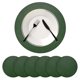 thumbnail image 1 of Juego de 6 manteles redondos Uxcell, manteles de cuero PVC de 13 pulgadas para decoración de mesa de comedor/cocina/fiesta [Verde y Gris], 1 of 7