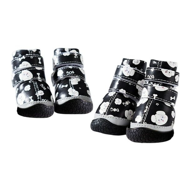 Zapatos de invierno de forro polar para perros, suela de goma antideslizante, tallas 1-5 para cachorros pequeños y medianos