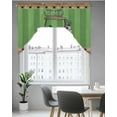 thumbnail image 5 of Golf Club Car Kitchen Curtains Swag Valance for Windows/Bathroom/Cafe, Green Grassland Wooden Grain Plaid Pattern Rod Pocket Drape Panel Swag Curtains Valance for Bedroom/Living Room 56"x36", 5 of 6
