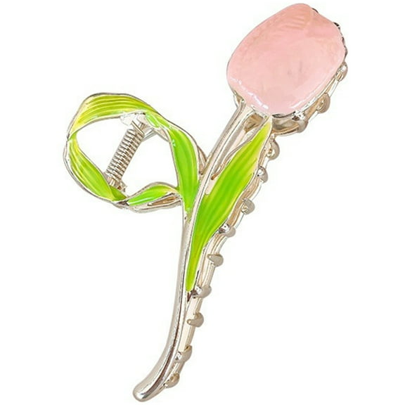 PTOOTP Flower Shape Hair Clamp Metal Flower Clips Multi 1Pack