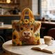 thumbnail image 4 of CaiYueKe Trendy Fashion Canvas Shoulder Bag Large Capacity Tote Handbag for Women Stylish Printed Casual Daypack Purse Travel Storage Crossbody Bag, 4 of 7