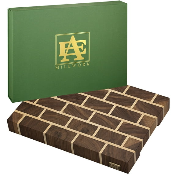 Brick Walnut & Maple End Grain Handmade Cutting Board