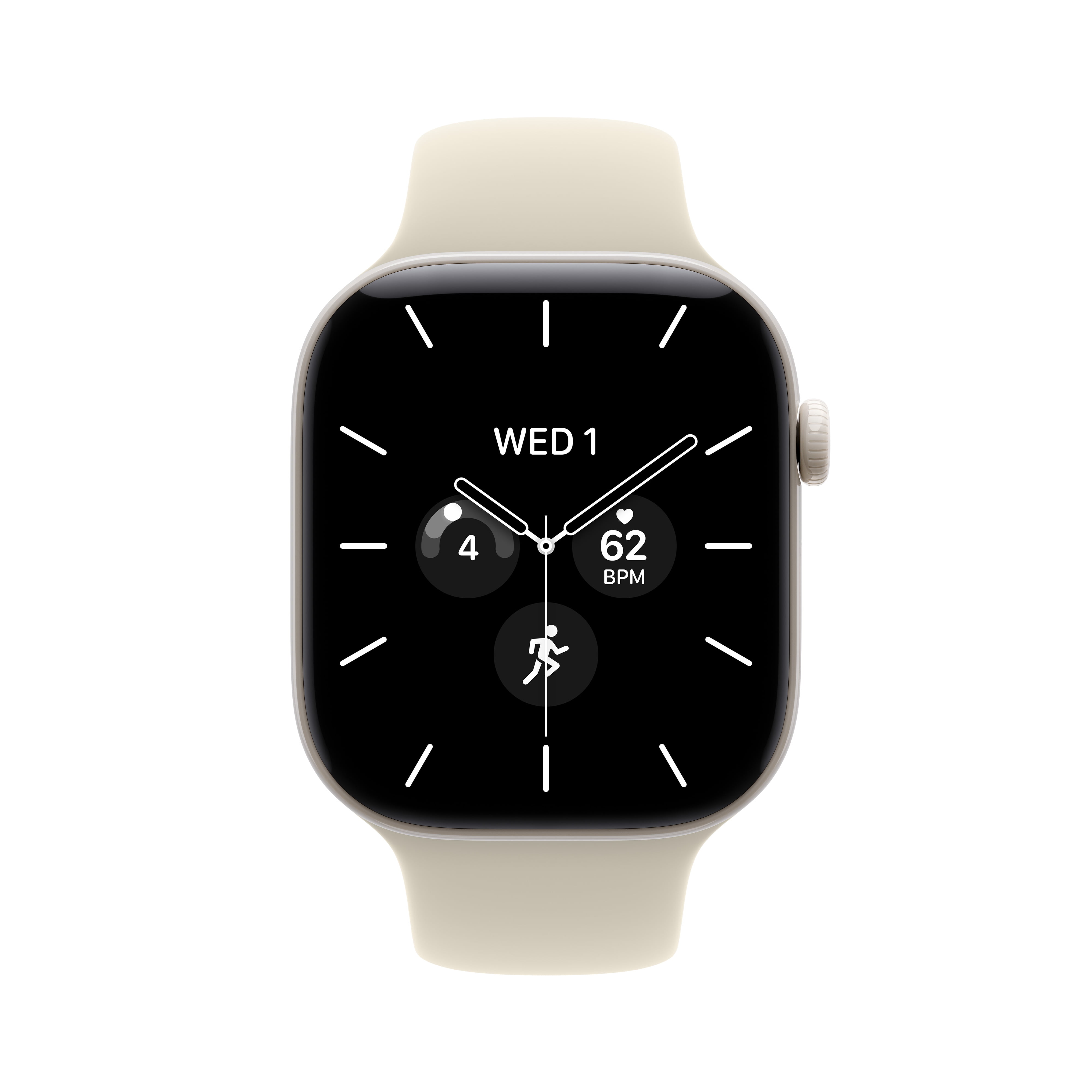 Apple Watch Series 12 GPS + Cellular 46mm Pearl White Ceramic Case with Sand Sport Band - S/M