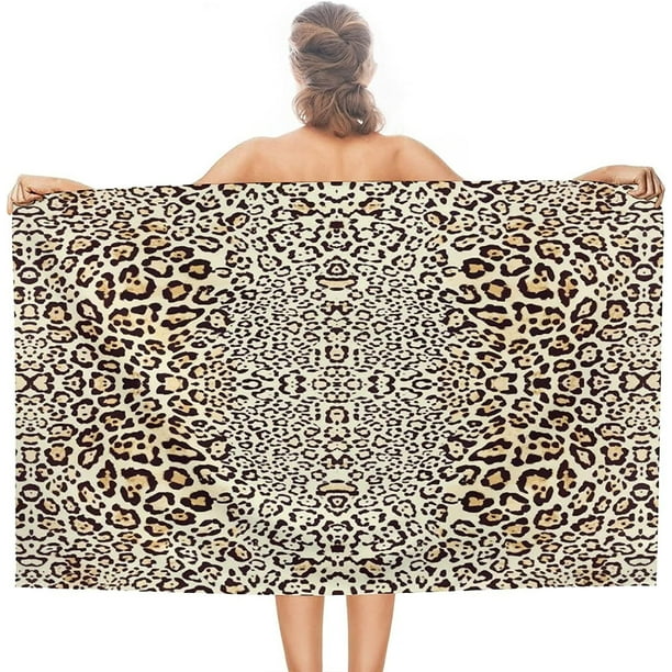 Leopard print beach online towel