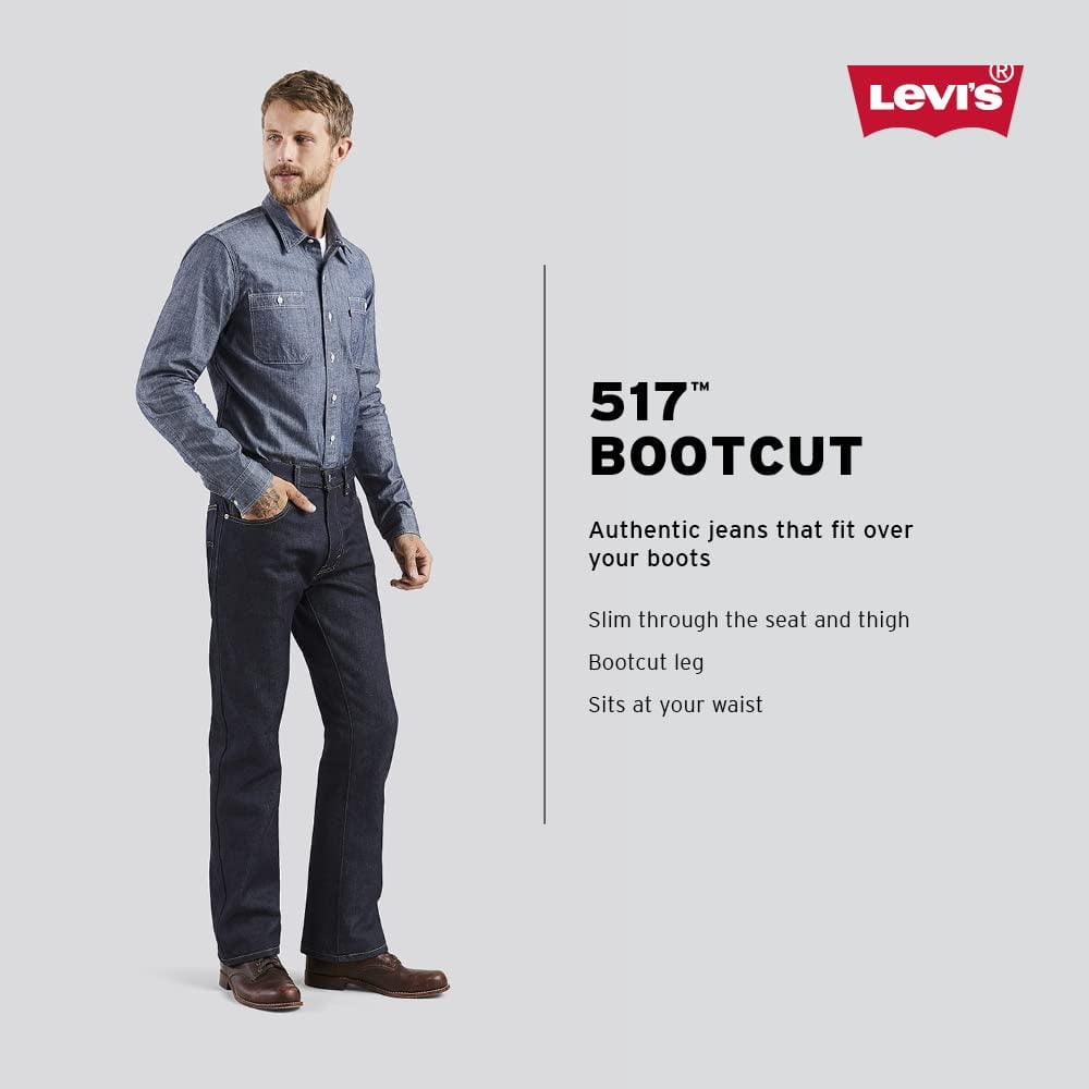 Levi's Men's 517 Boot Cut Jean, Medium Stonewash, 30x30 | Walmart 