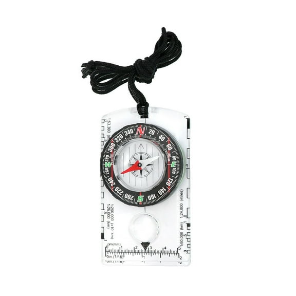 Map Ruler Magnifier for Map Reading with Lanyard Water Proof Navigation Compasses Multifunctional Compasses with Ruler