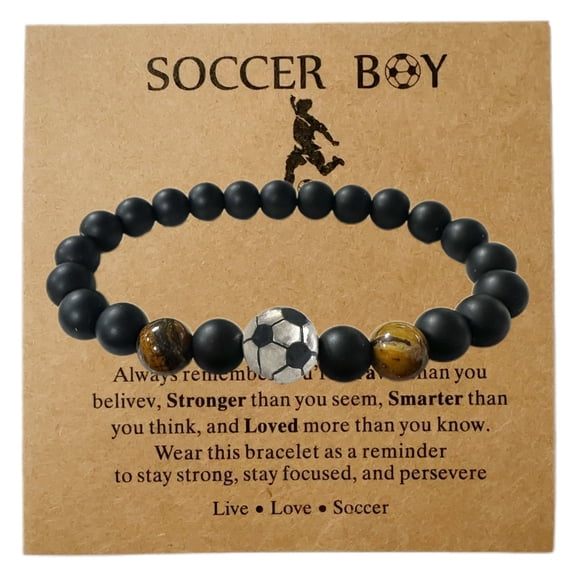 football braceletοΌSports Bracelet for Boys Men, Soccer bracelet for Boys, SoccerTeam Fan Gift, Gift For Graduation/Birthday/Christmas