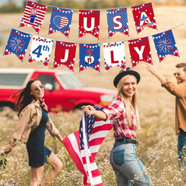 Cuarto Decoracion Bandera De Jardu00edn Del De Julio, Bandera De